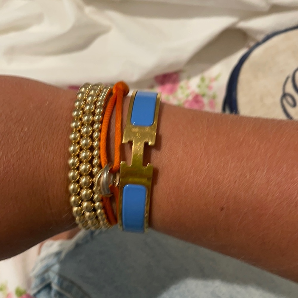 BLUE HERMÈS H BRACELET